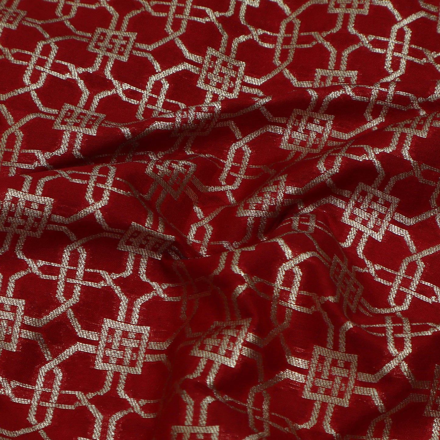 Red Color Brocade Fabric