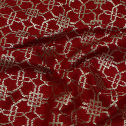 Red Color Brocade Fabric