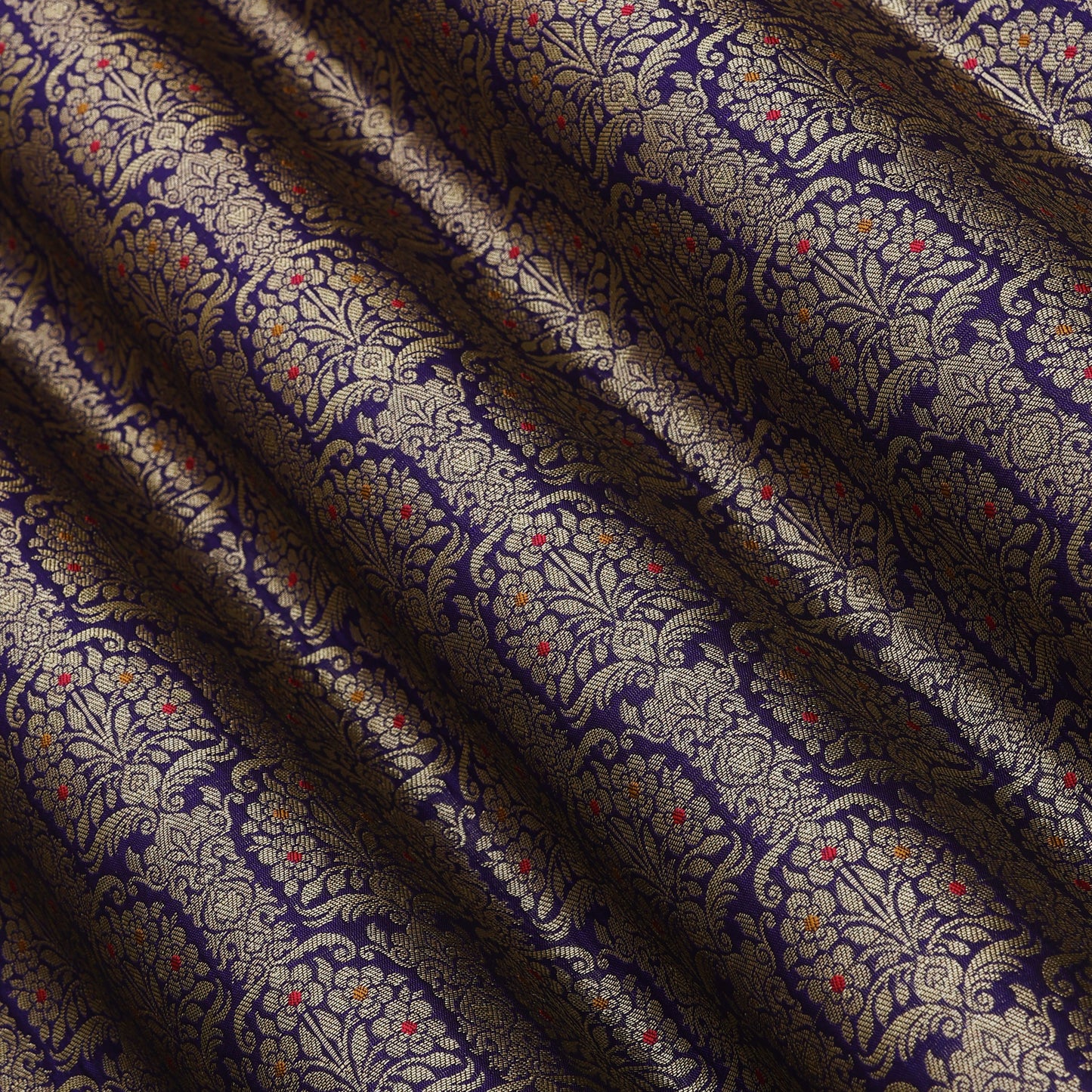 Traditional Meena Work Katan Brocade