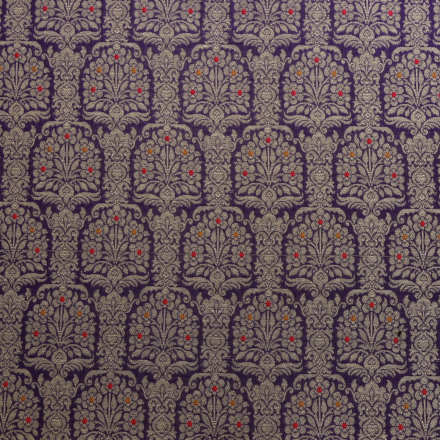 Traditional Meena Work Katan Brocade