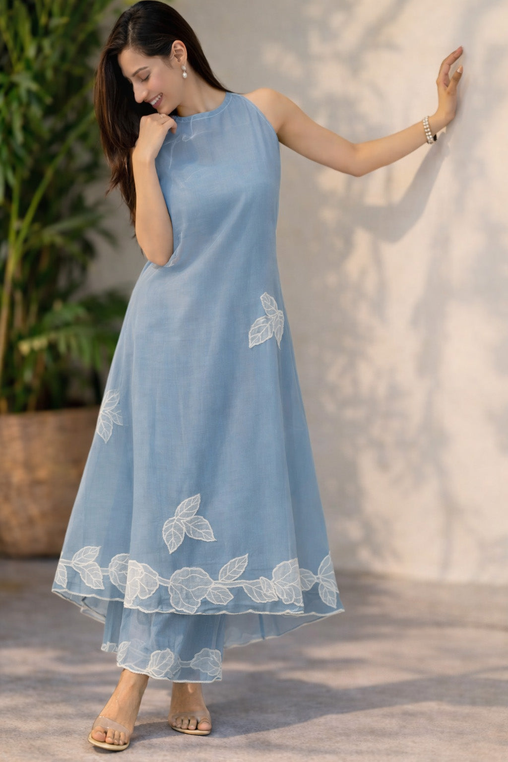 Mul Chanderi Embroidery Fabric