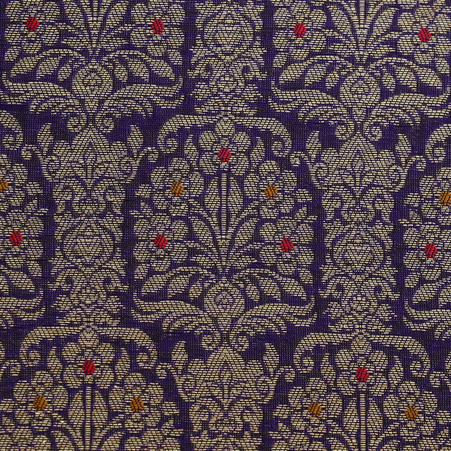 Traditional Meena Work Katan Brocade