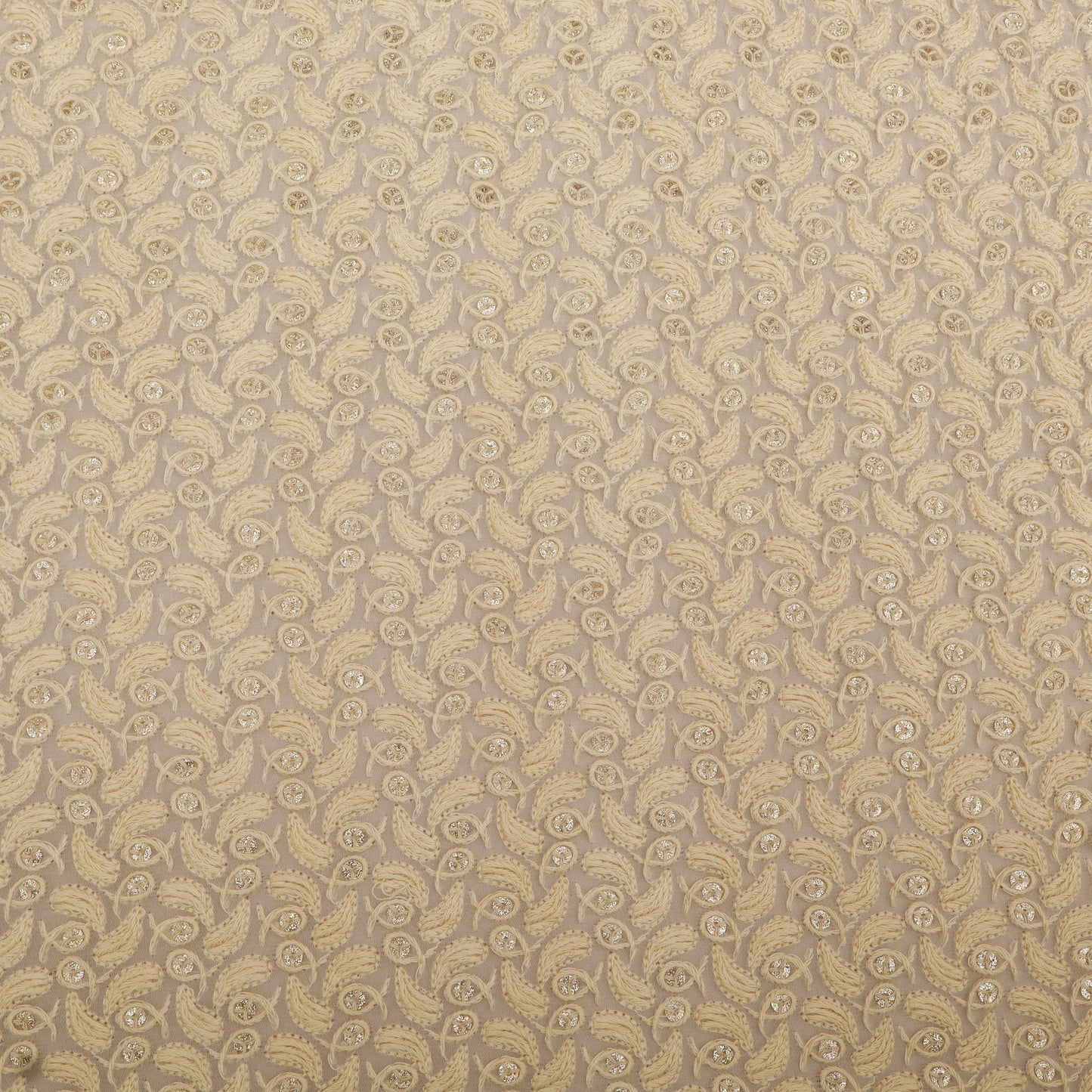 Patterned fabric with a beige and brown color scheme