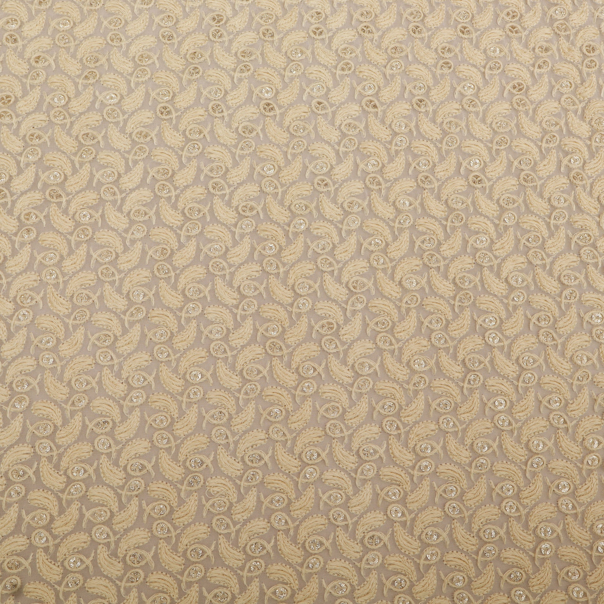 Patterned fabric with a beige and brown color scheme