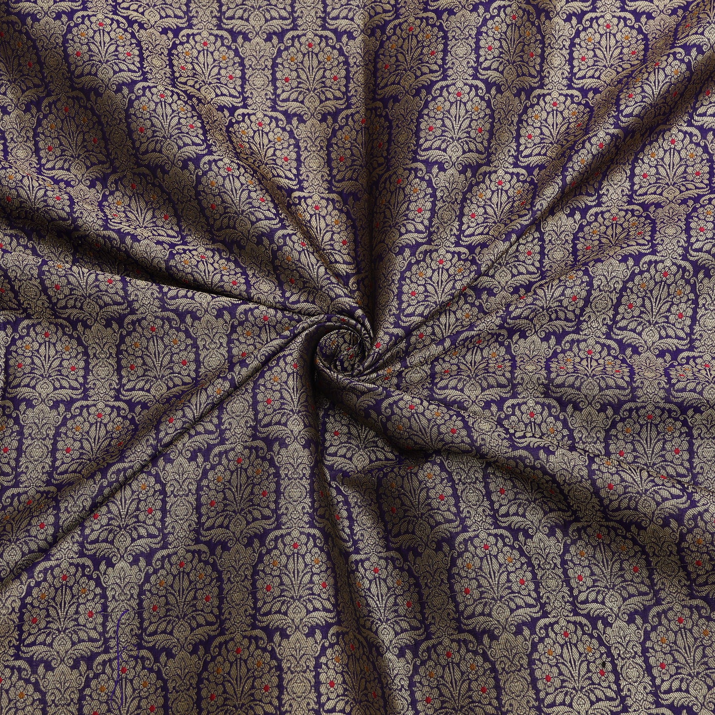 Traditional Meena Work Katan Brocade