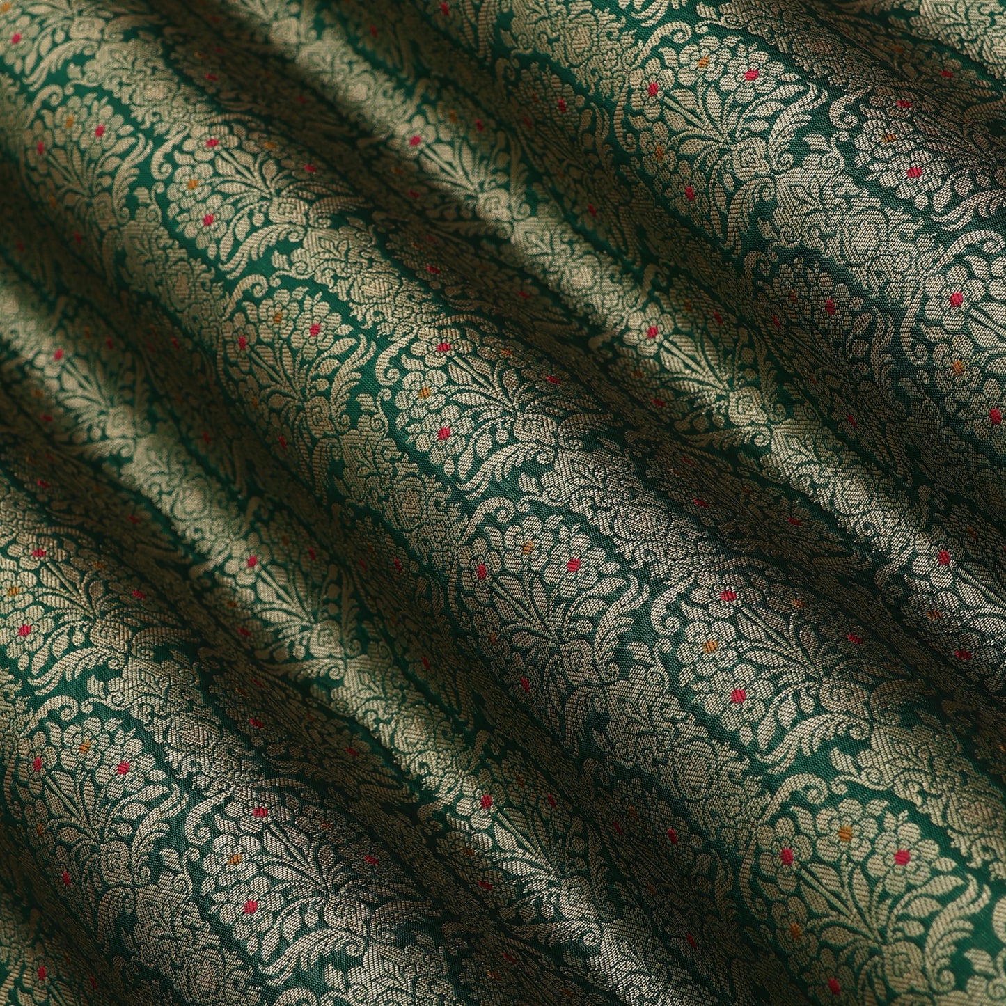 Traditional Meena Work Katan Brocade