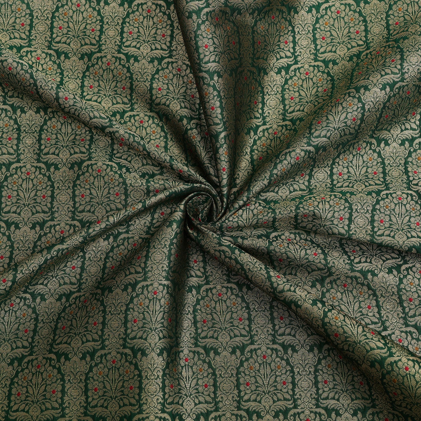 Traditional Meena Work Katan Brocade
