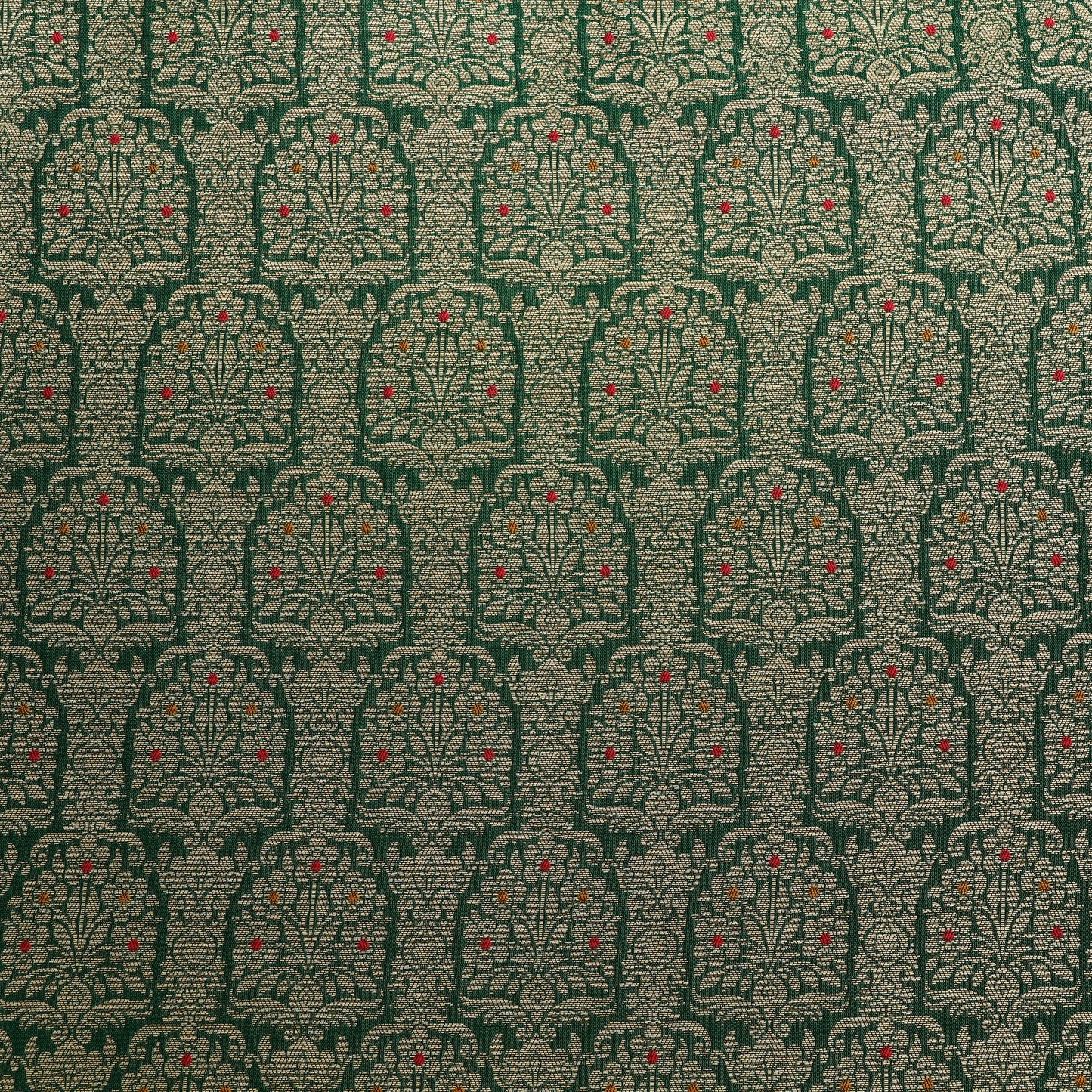 Traditional Meena Work Katan Brocade