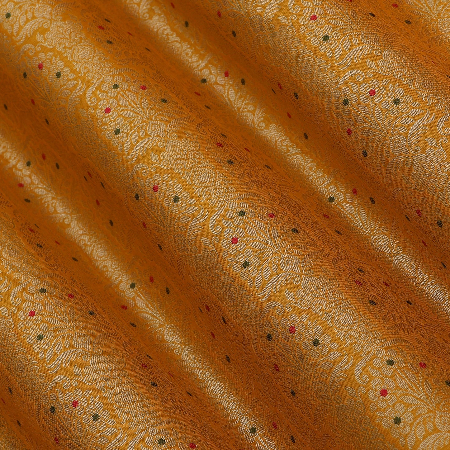 Traditional Meena Work Katan Brocade