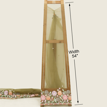 Pure Organza Hand Work Embroidery Fabric