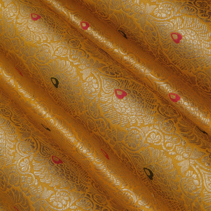 Mustard Color Brocade Fabric