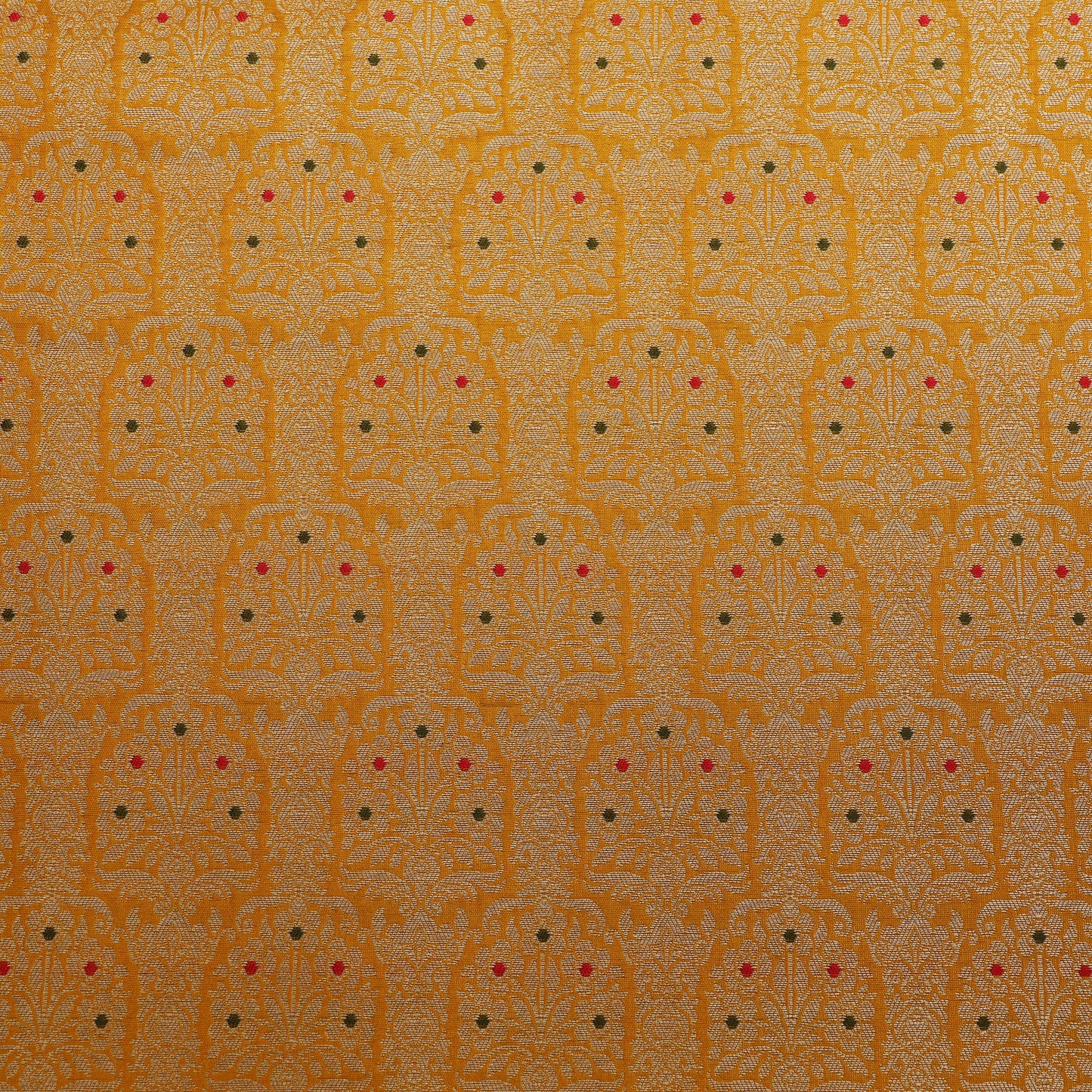 Traditional Meena Work Katan Brocade