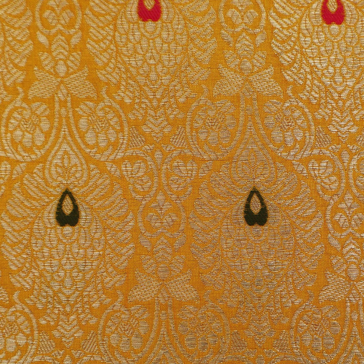 Mustard Color Brocade Fabric