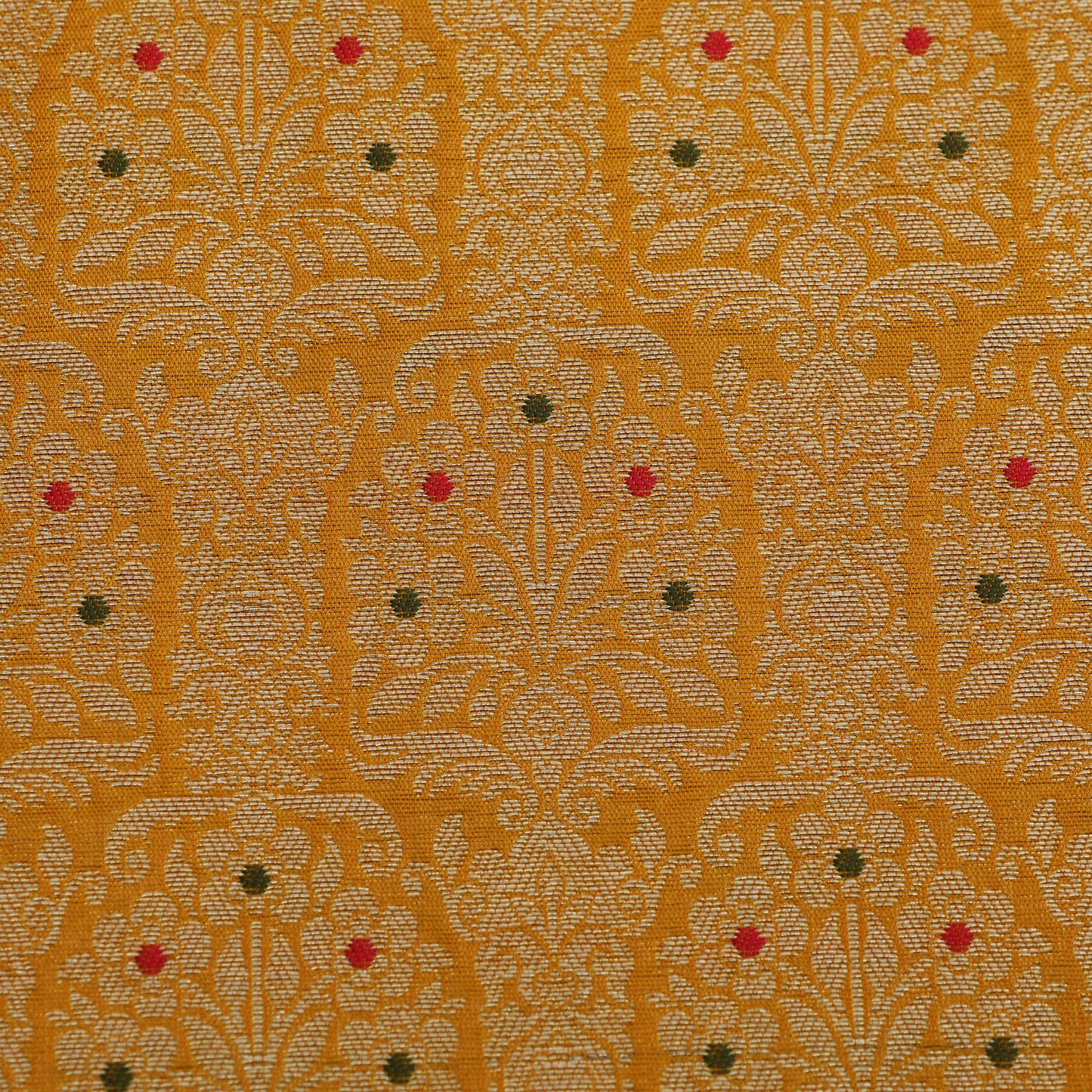 Traditional Meena Work Katan Brocade