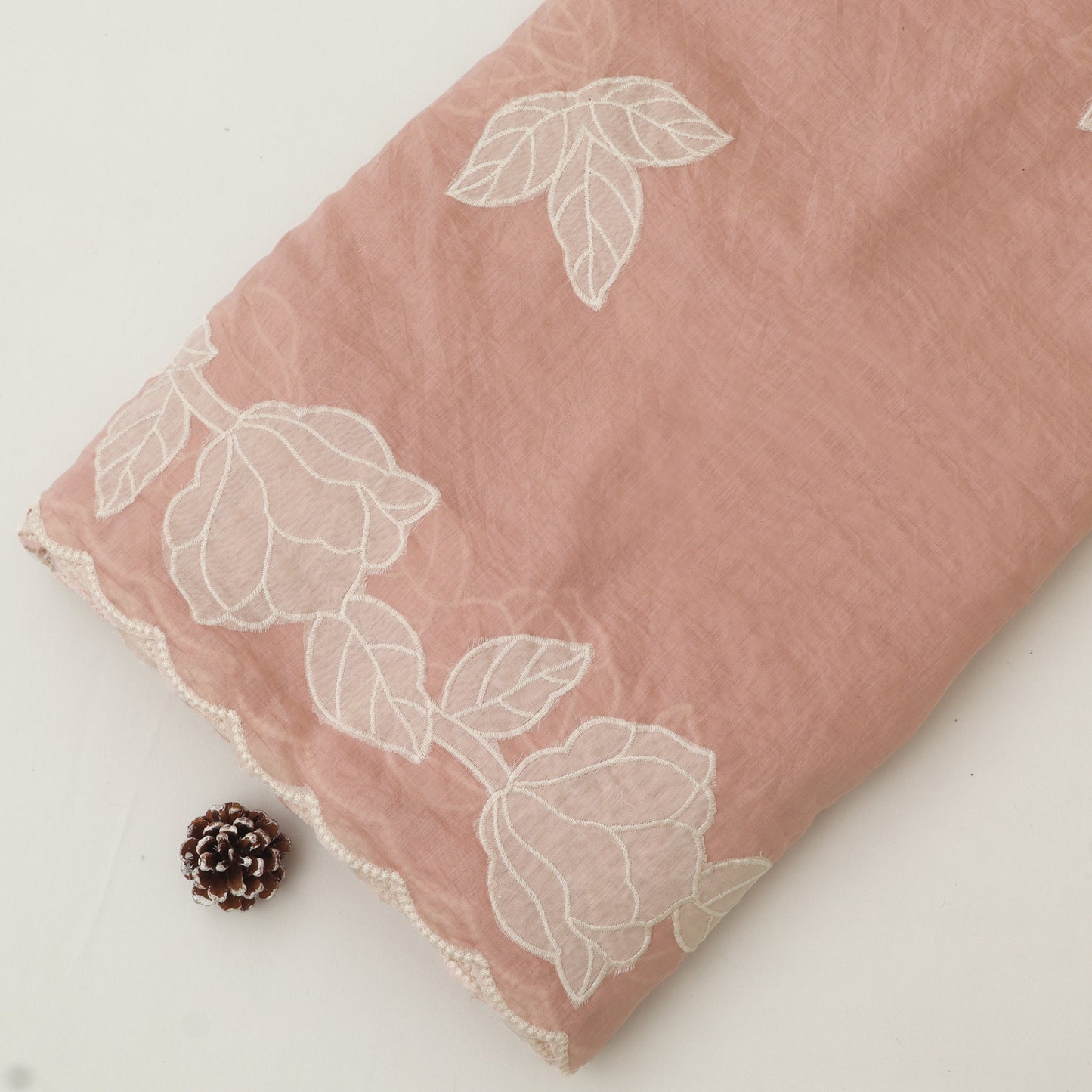 Mul Chanderi Embroidery Fabric