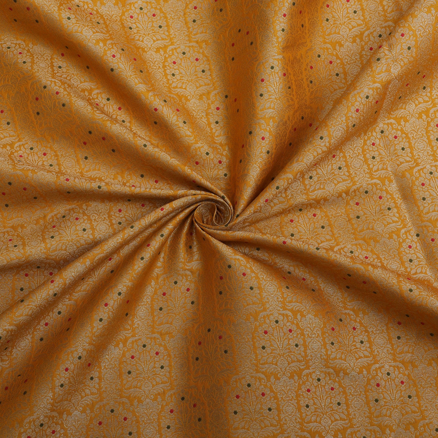 Traditional Meena Work Katan Brocade