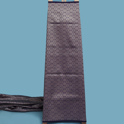 Purple Color Katan Meena Brocade Fabric