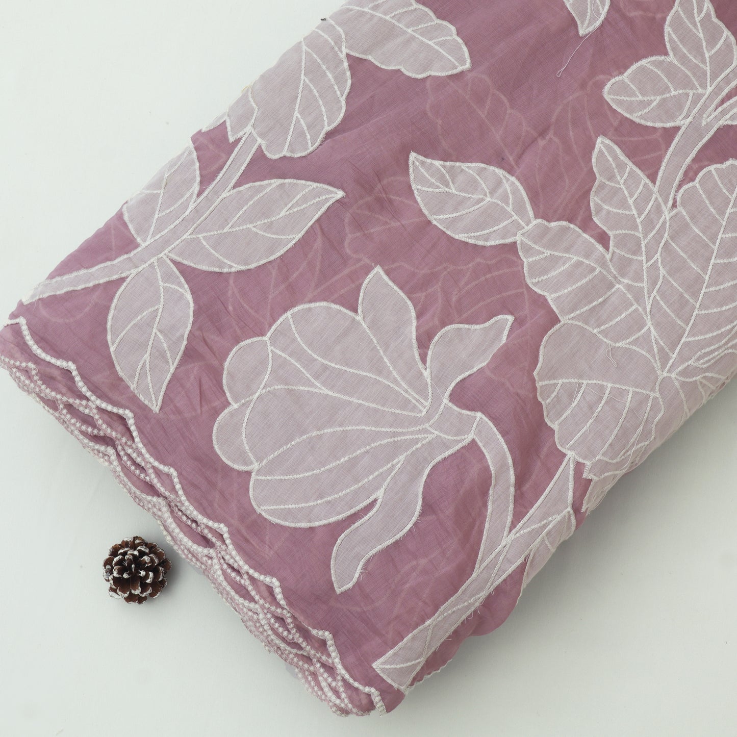 Mul Chanderi Embroidery Fabric