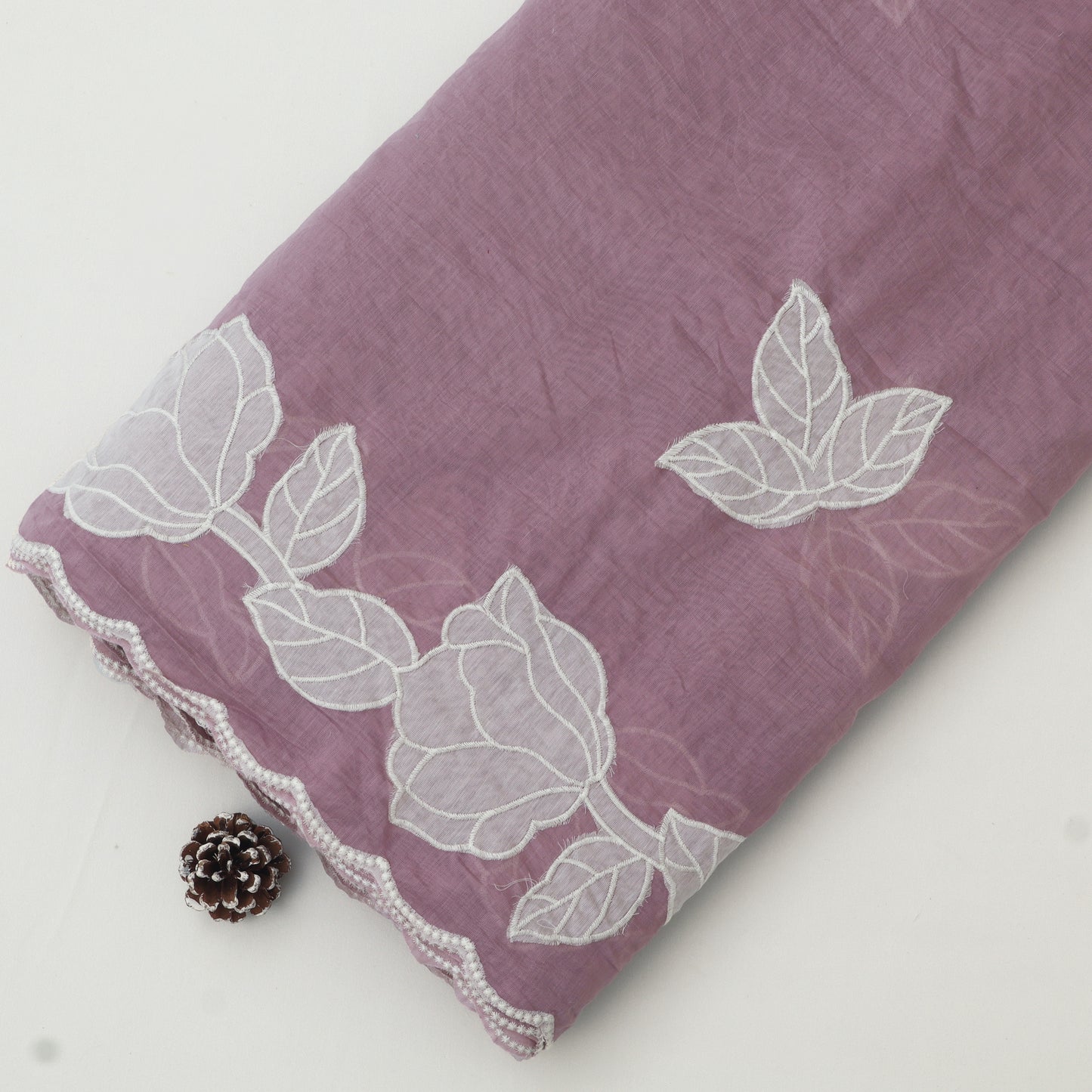 Mul Chanderi Embroidery Fabric