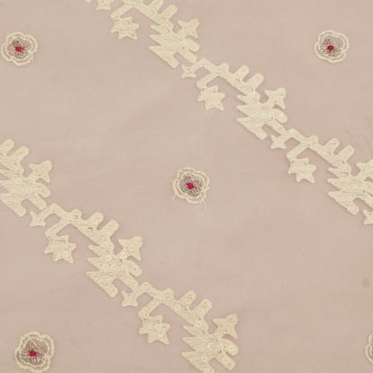 White Pure Organza Embroidery Fabric