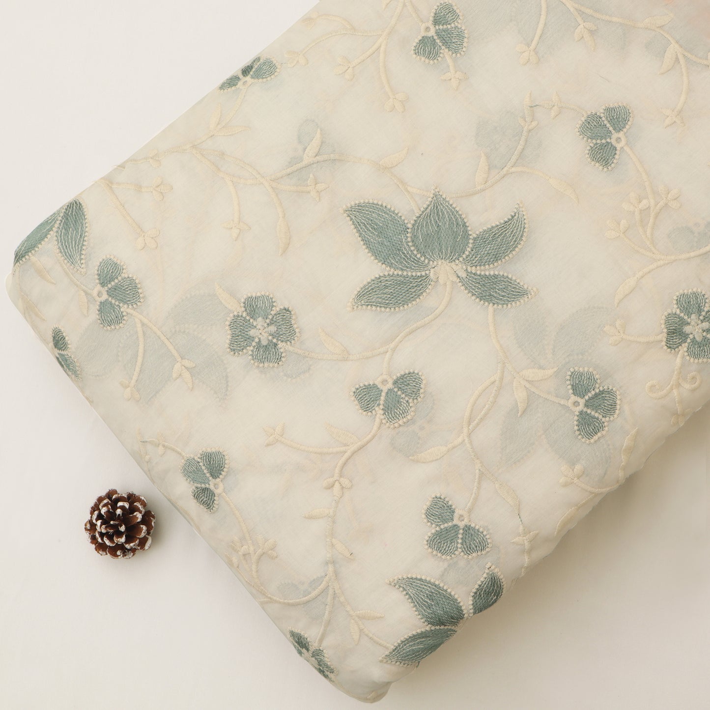 Chanderi Embroidery Fabric