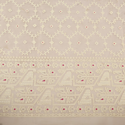 White Pure Organza Embroidery Fabric
