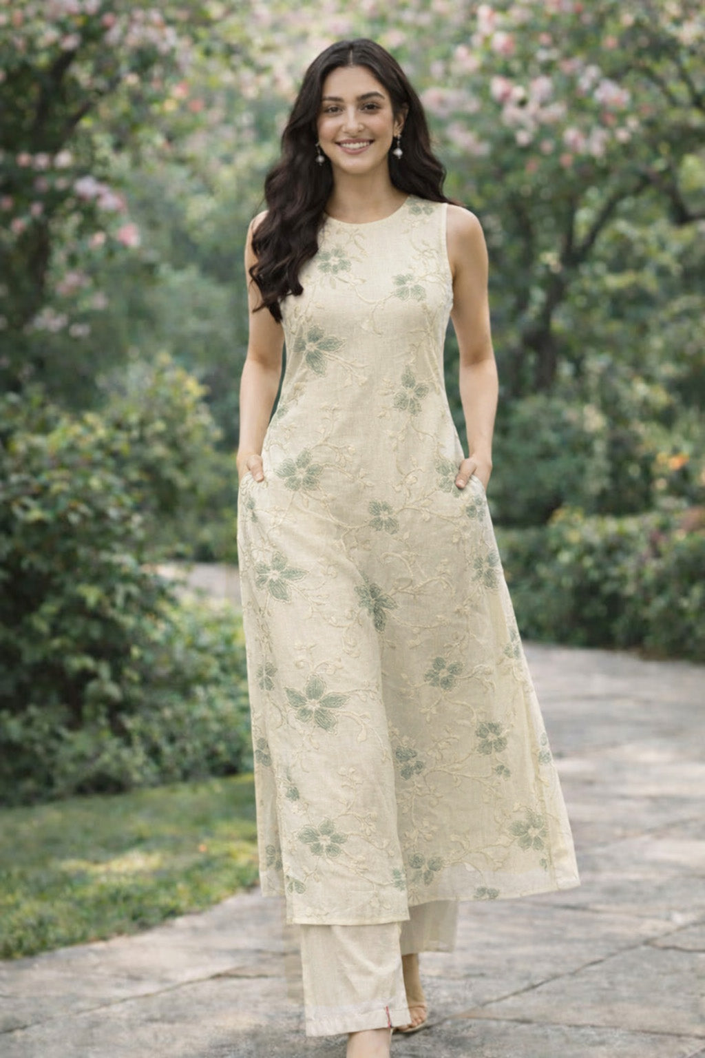 Chanderi Embroidery Fabric