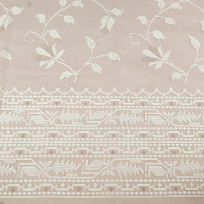 White Pure Organza Embroidery Fabric