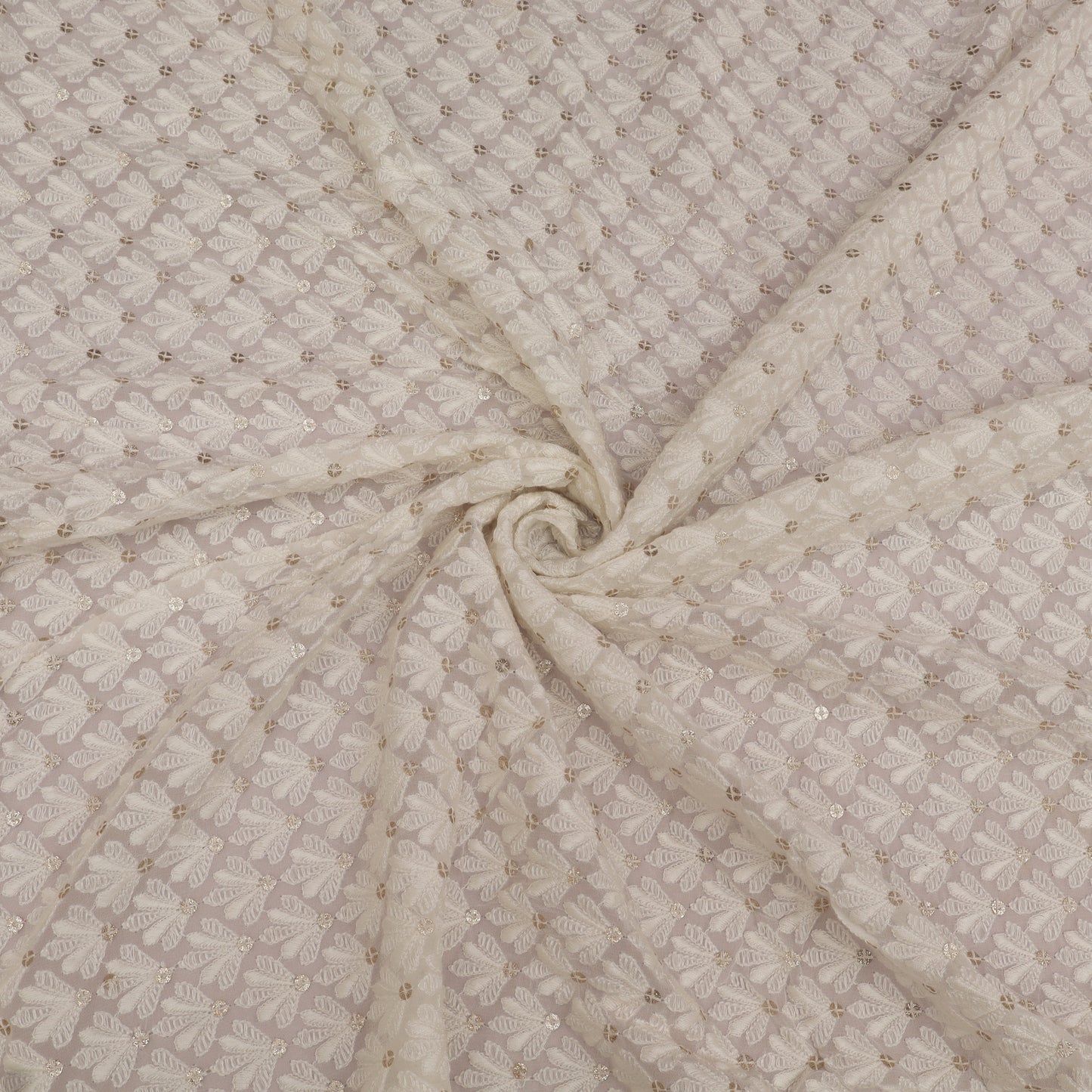Textured fabric with a subtle pattern on a neutral background