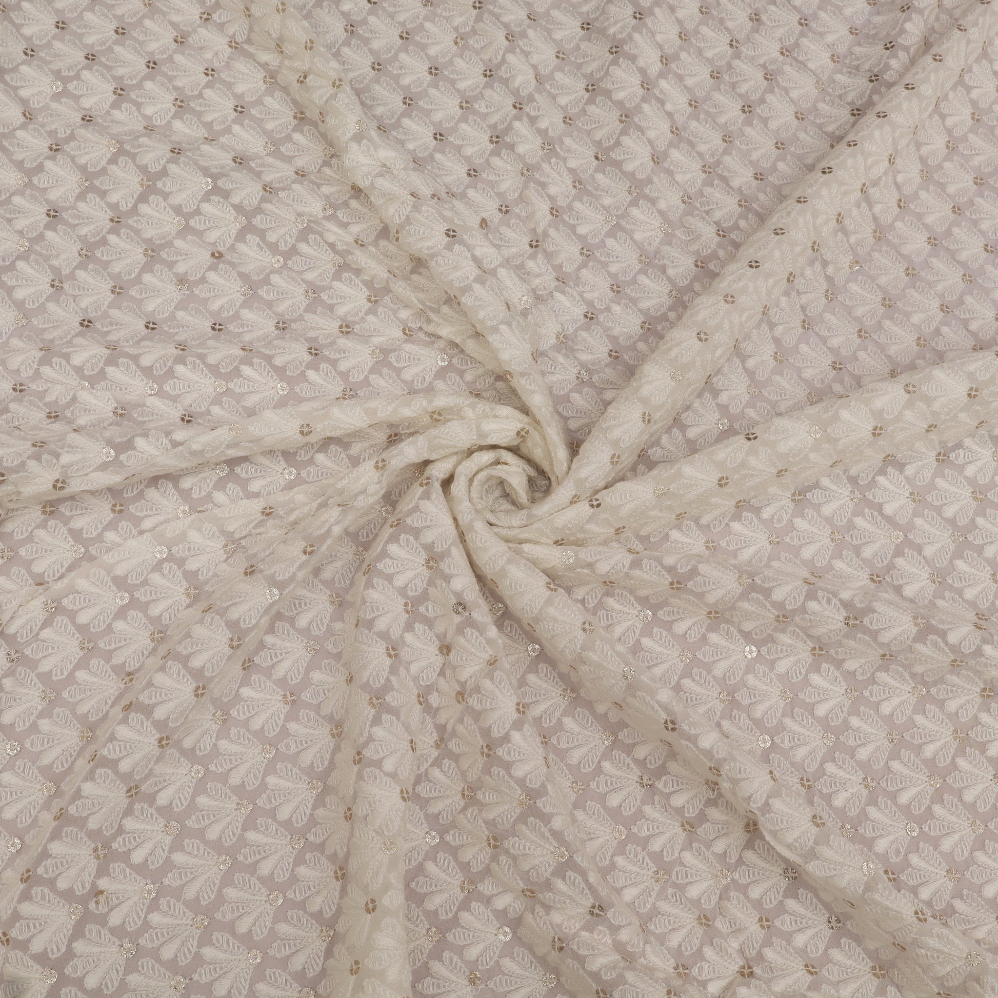Textured fabric with a subtle pattern on a neutral background