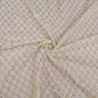 Textured fabric with a subtle pattern on a neutral background
