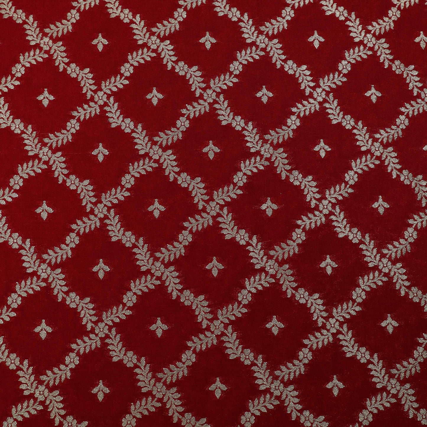 Red Color Brocade Fabric