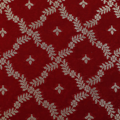 Red Color Brocade Fabric