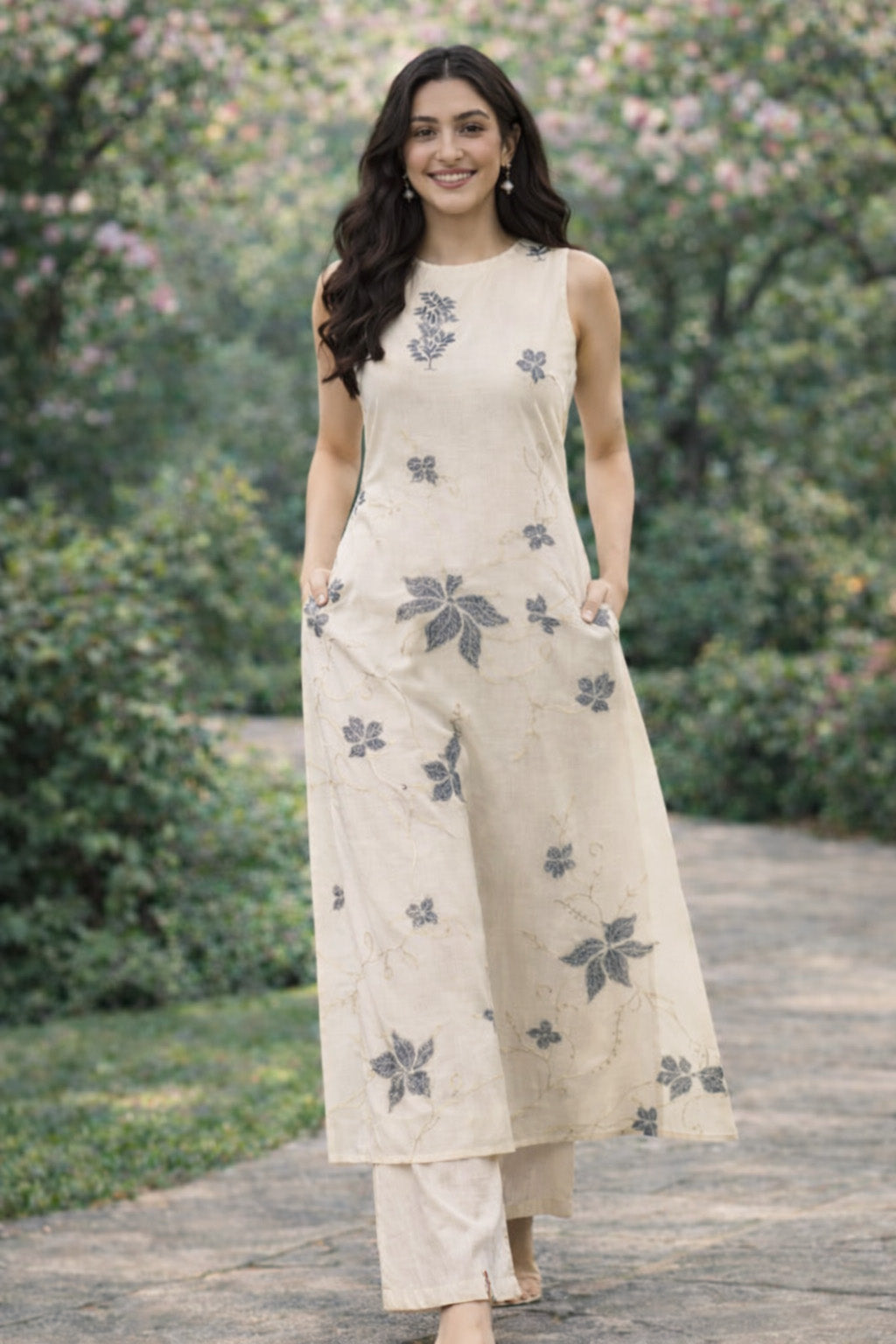 Chanderi Embroidery Fabric
