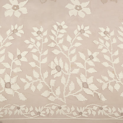 White Pure Organza Embroidery Fabric
