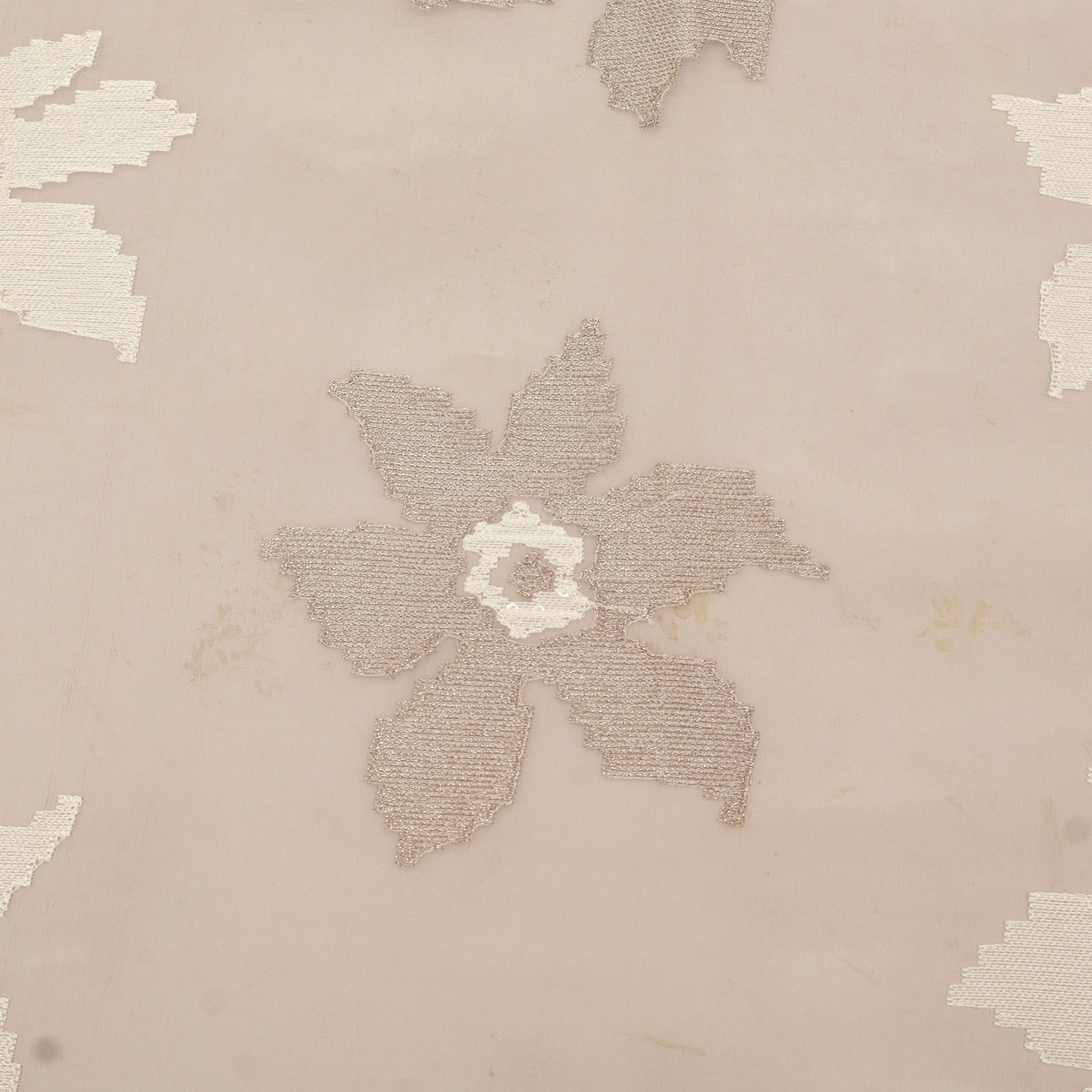 White Pure Organza Embroidery Fabric