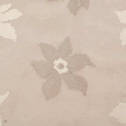 White Pure Organza Embroidery Fabric