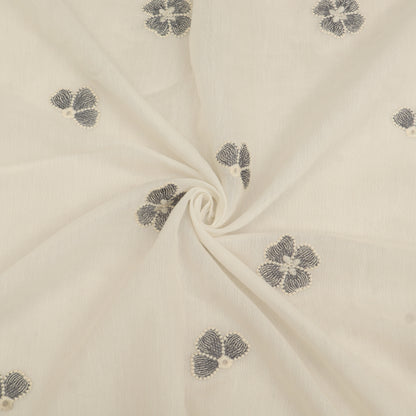 Chanderi Embroidery Fabric