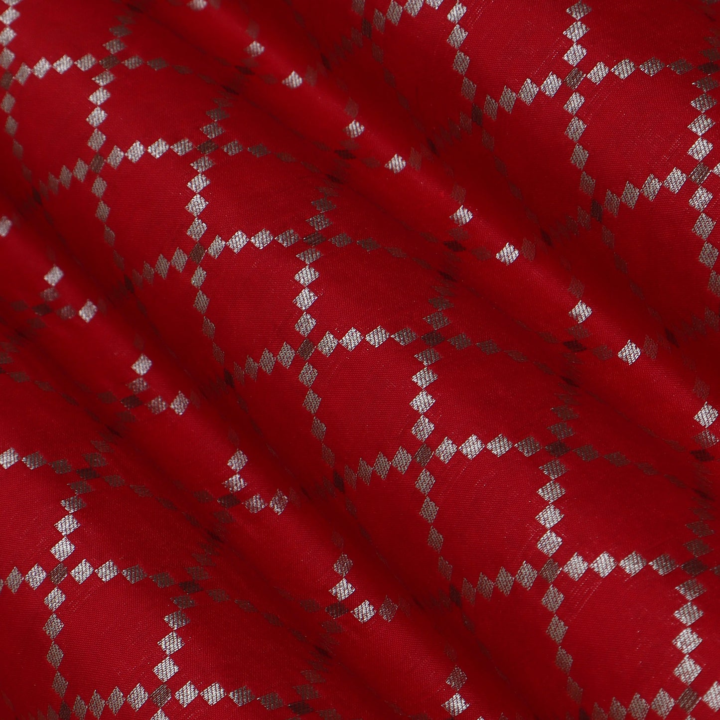 Red Color Brocade Fabric