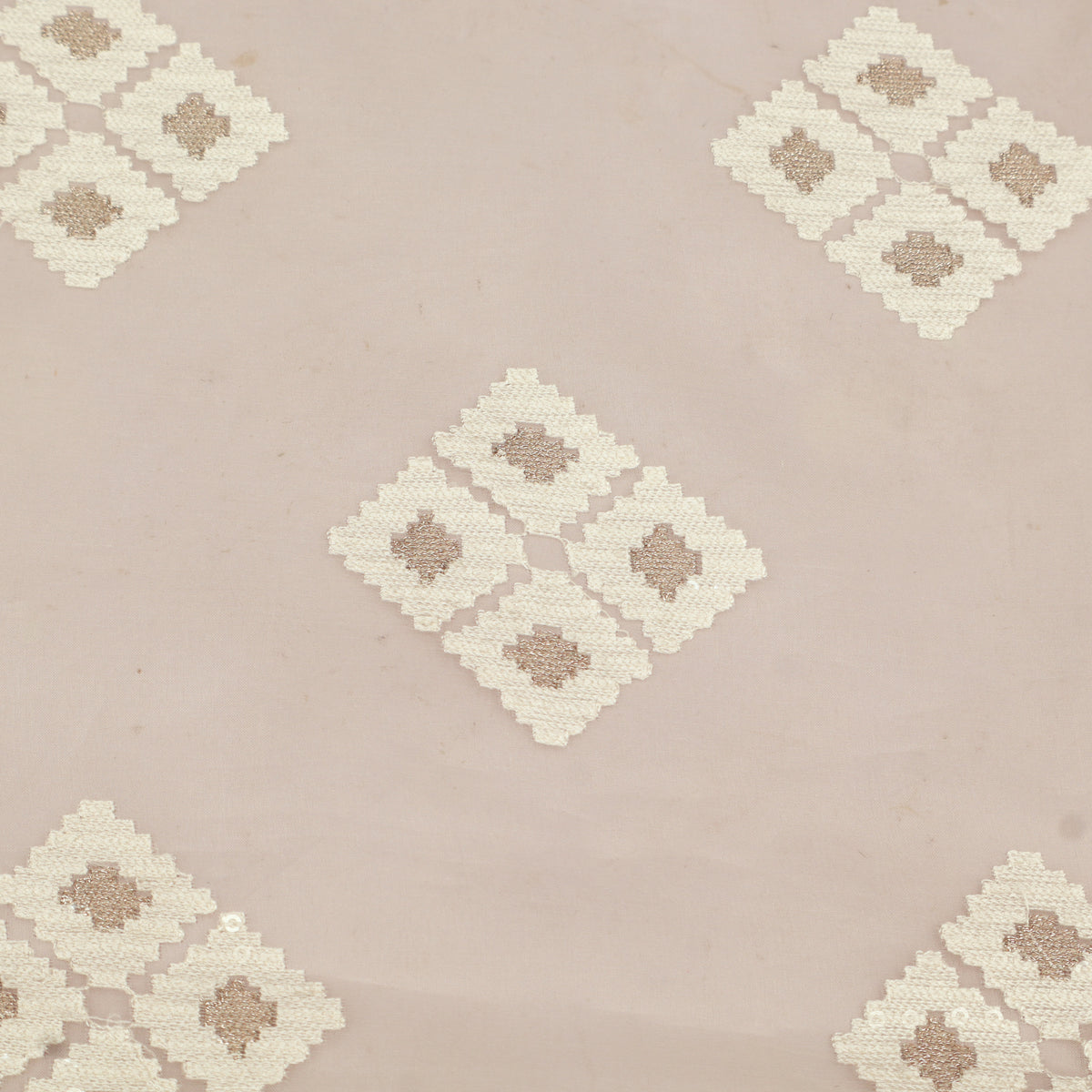White Pure Organza Embroidery Fabric