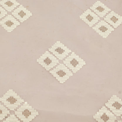 White Pure Organza Embroidery Fabric