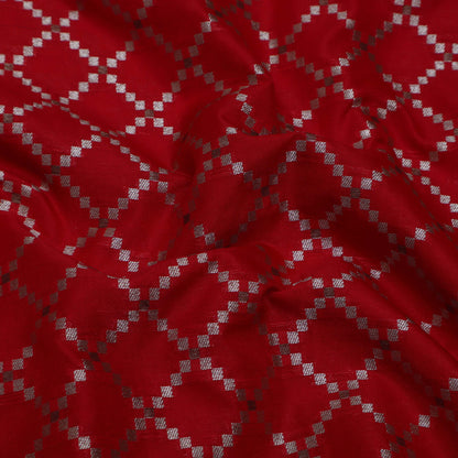 Red Color Brocade Fabric