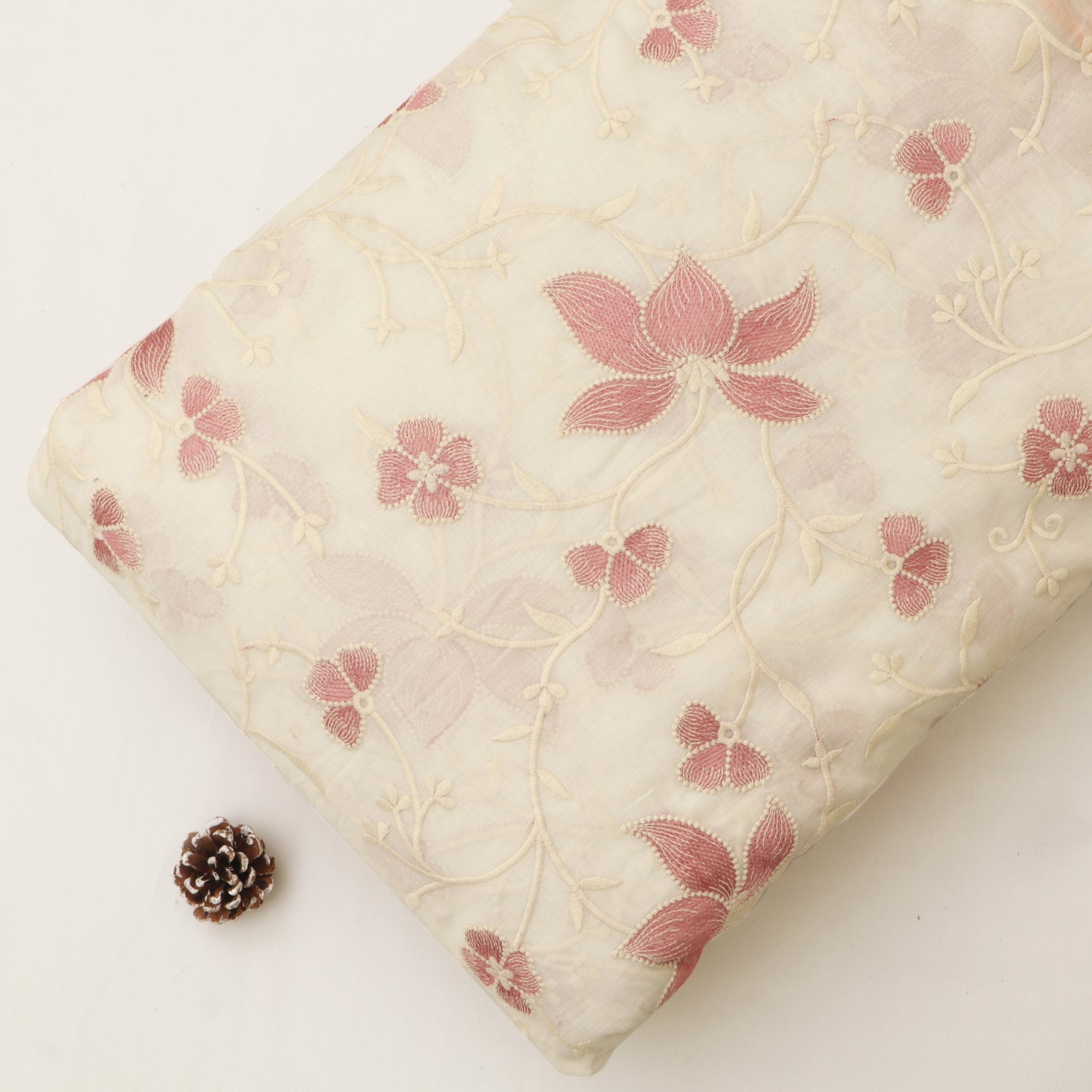 Chanderi Embroidery Fabric