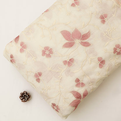 Chanderi Embroidery Fabric