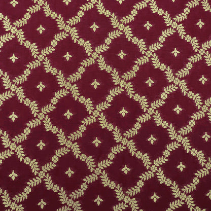 Magenta Color Brocade Fabric