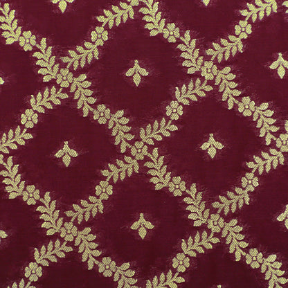 Magenta Color Brocade Fabric
