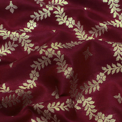 Magenta Color Brocade Fabric