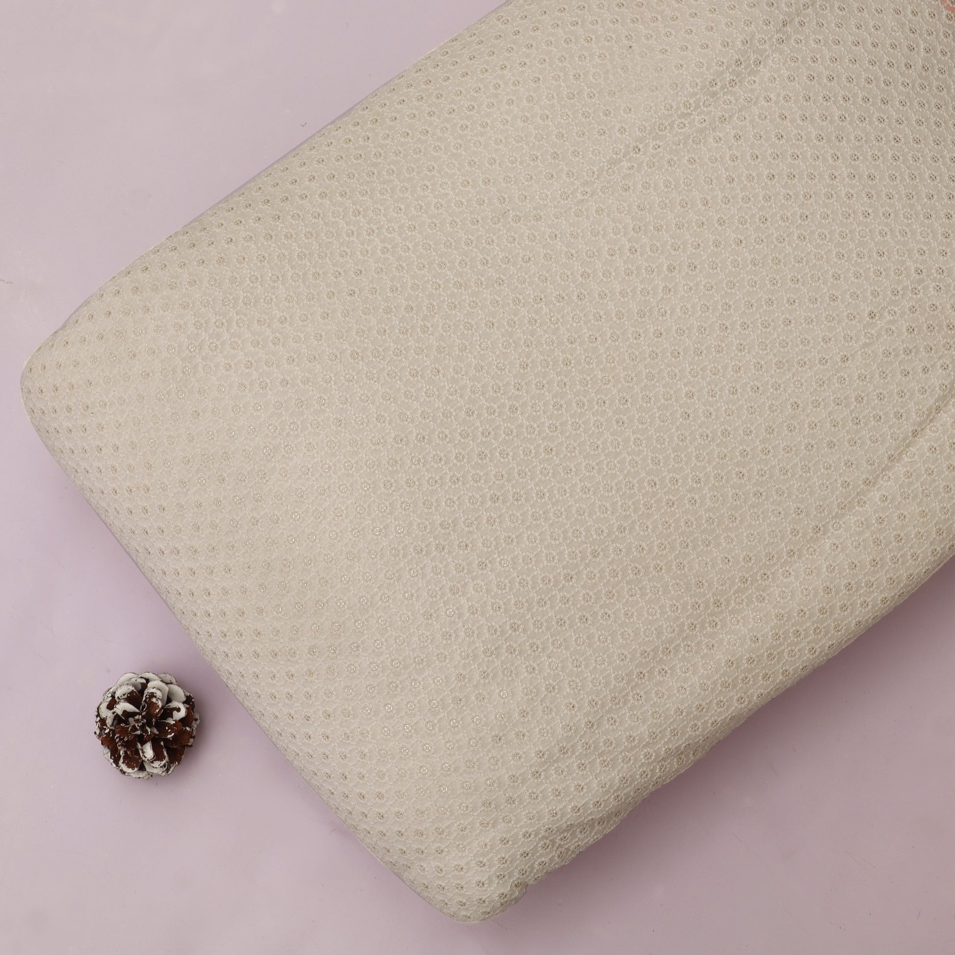 Textured White pillow on a White background