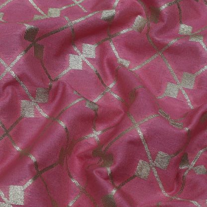 Pink Color Brocade Fabric