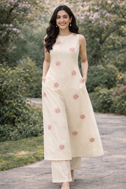 Chanderi Embroidery Fabric